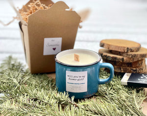 Mug candle - blue Lavender honey cream
