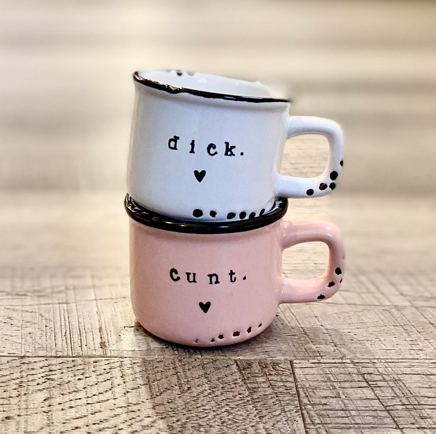 Dick and cunt mug SET